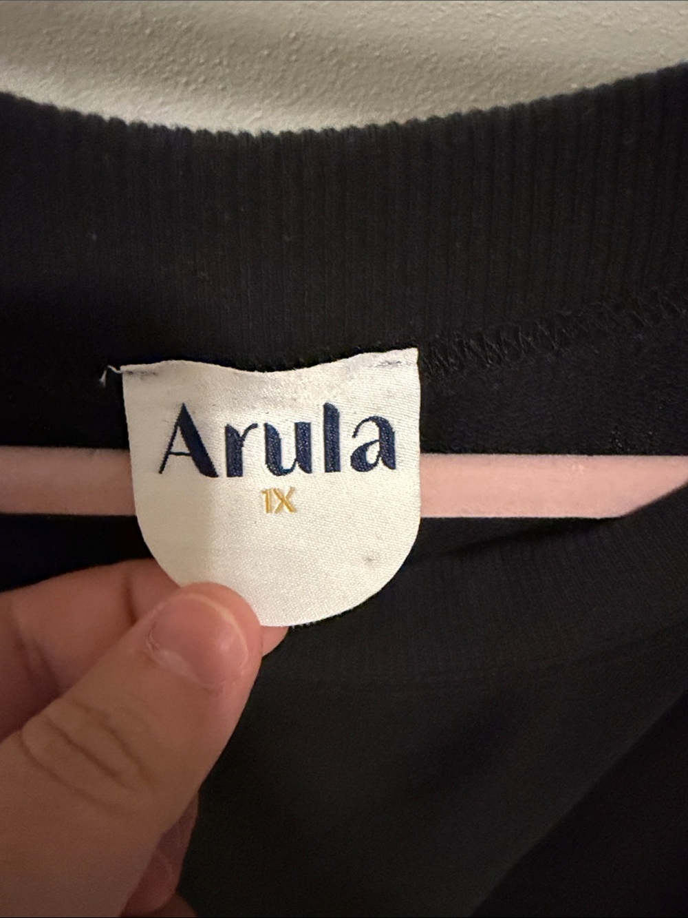 Arula 1X Black and White Layered Pullover Dress - Picture 2 of 3